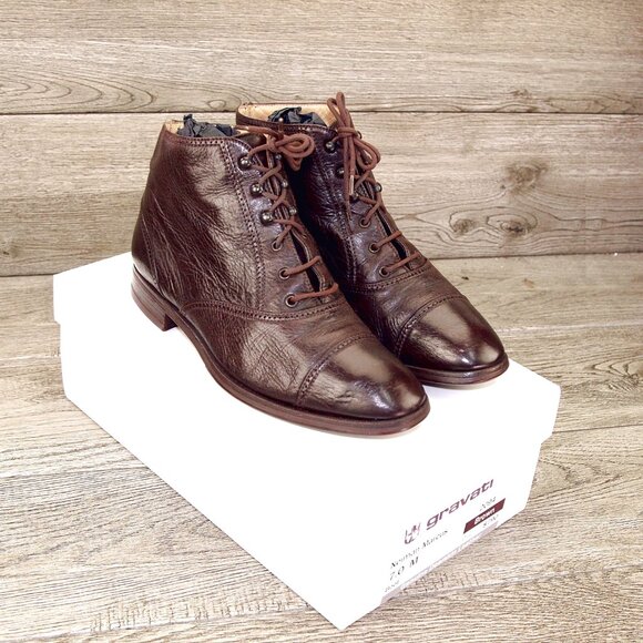 $880 Neiman Marcus GRAVATI Women's 7 M Deerskin Boot 2094 * add $15 new Trees - Picture 15 of 16